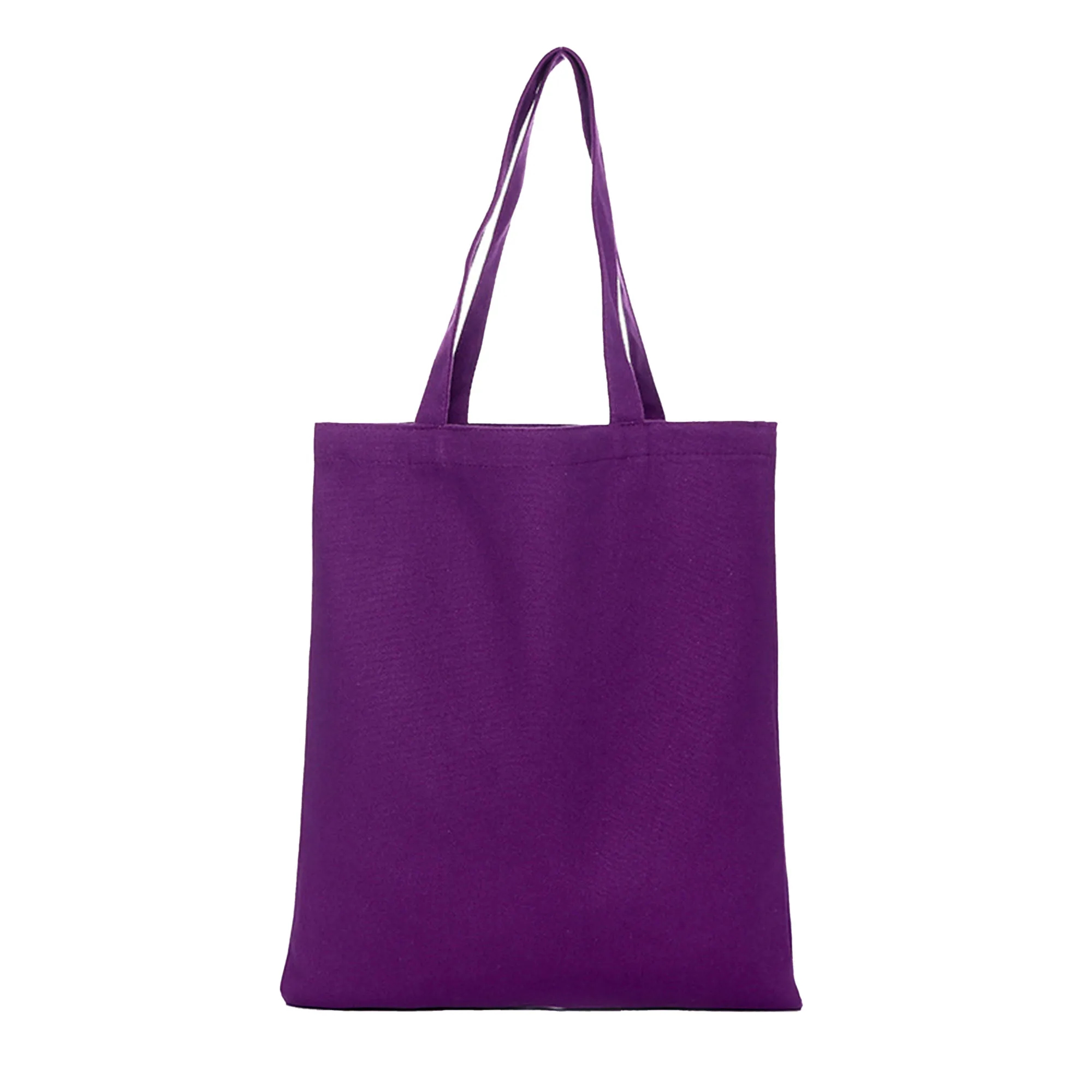 MOQ 10 Polyester Cotton Solid Color Hand-Held Canvas Bag, custom tote bag with logo imprint 4
