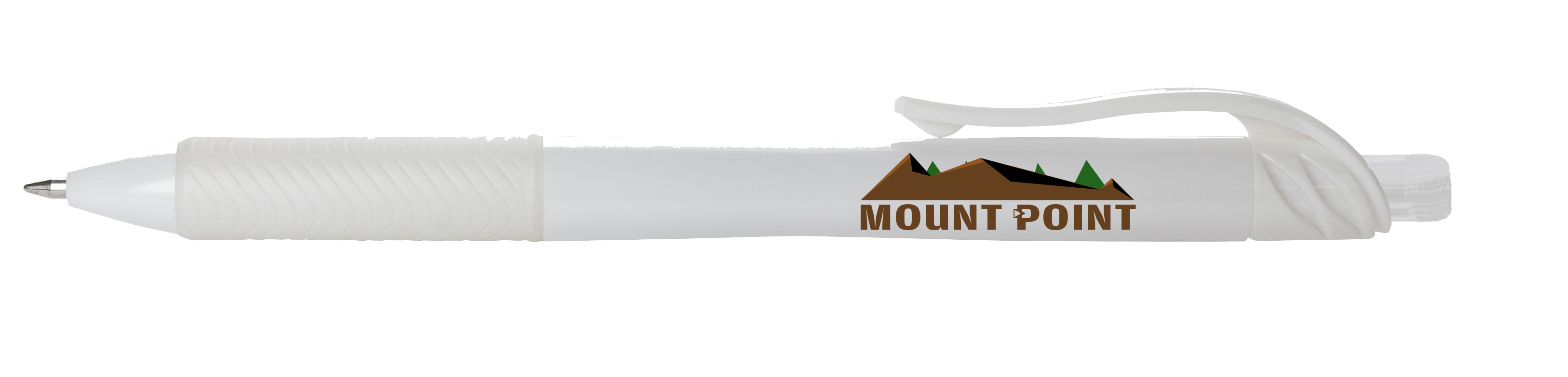 EnerGel-X® White Barrel Retractable Gel Ink Pen - Full Color 1