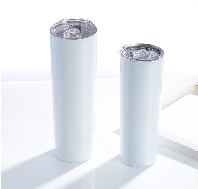 20oz Stainless Steel Straight Slimming Cup With straw 4