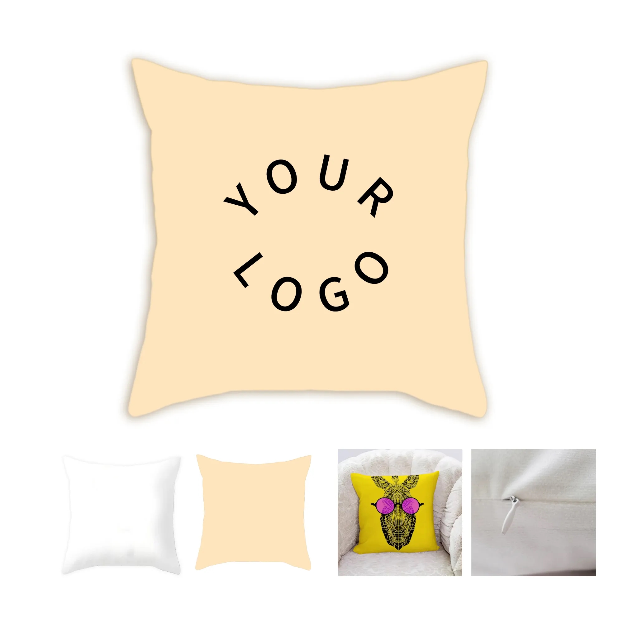 Pillow Case Linen Zipper 4