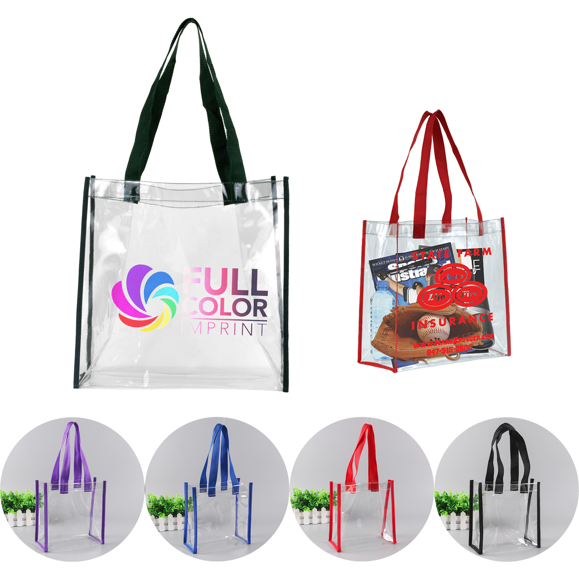 MOQ 50pcs Game Day Clear Tote 2