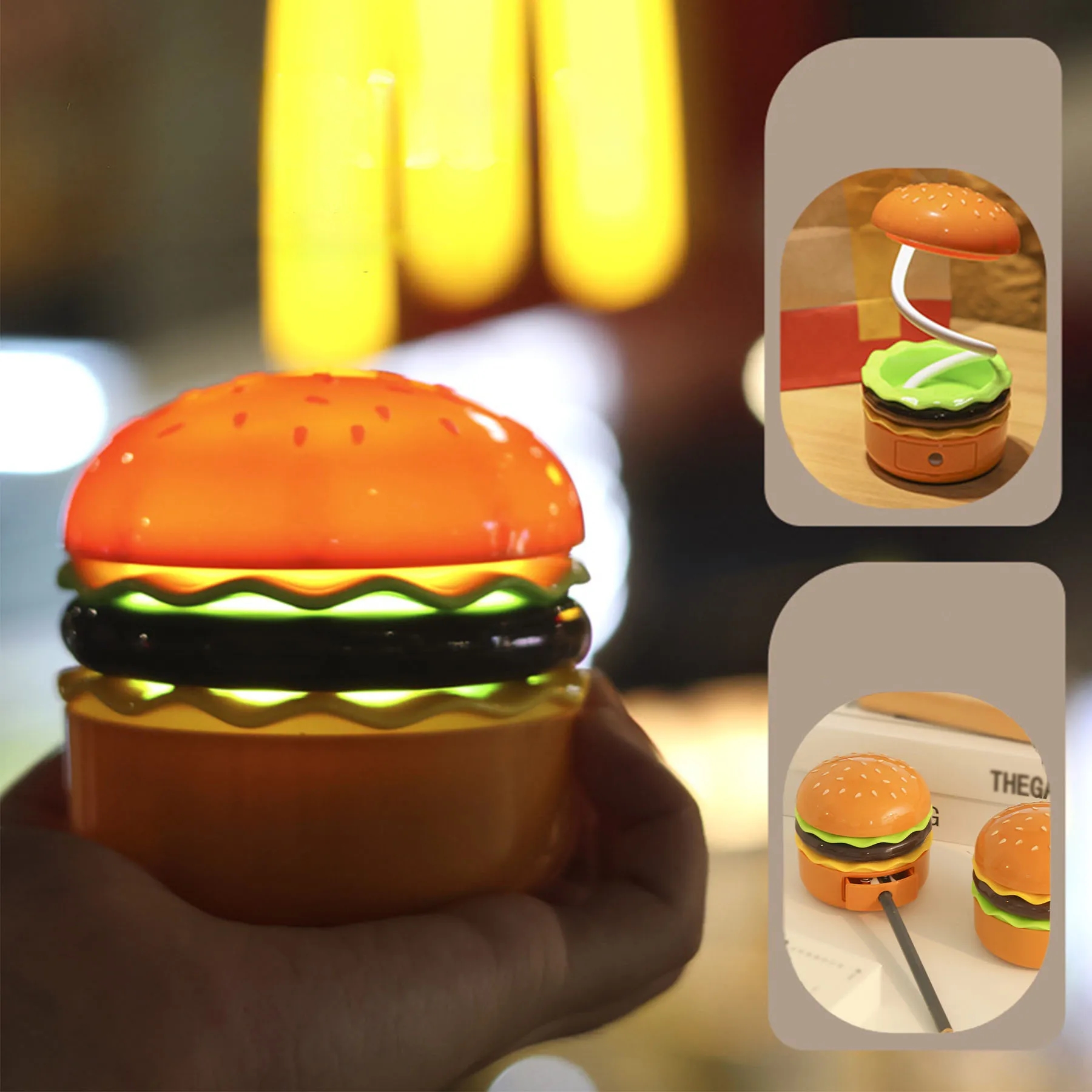 Hamburger Table Lamps with Adjustable Neck 1