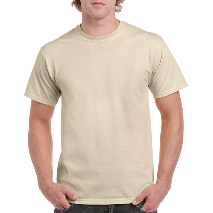 Gildan Cotton Men's T-Shirts Sand Medium