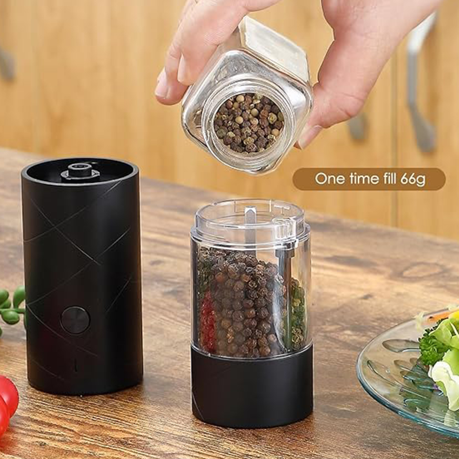 Gravity Electric Salt and Pepper Grinder Set 8