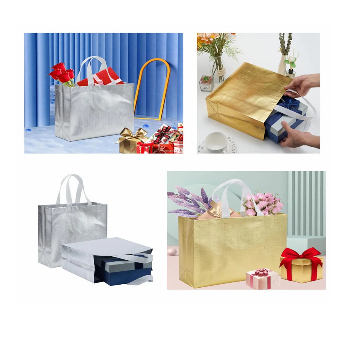Reusable Non Woven Foldable Shopping Bag All Over Printing 6