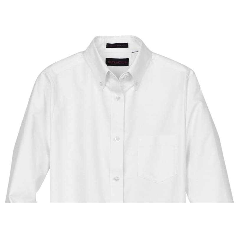 UltraClub Ladies' Classic Wrinkle-Resistant Long-Sleeve Oxford 3