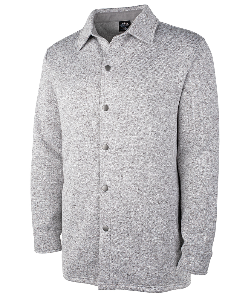 Heathered Fleece Snap Shacket 62