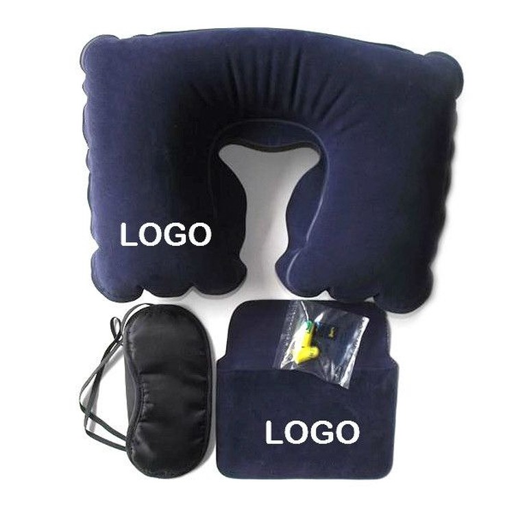 Airline Travel Kit with U Shaped Pillow/ Goggles and Earplug 2