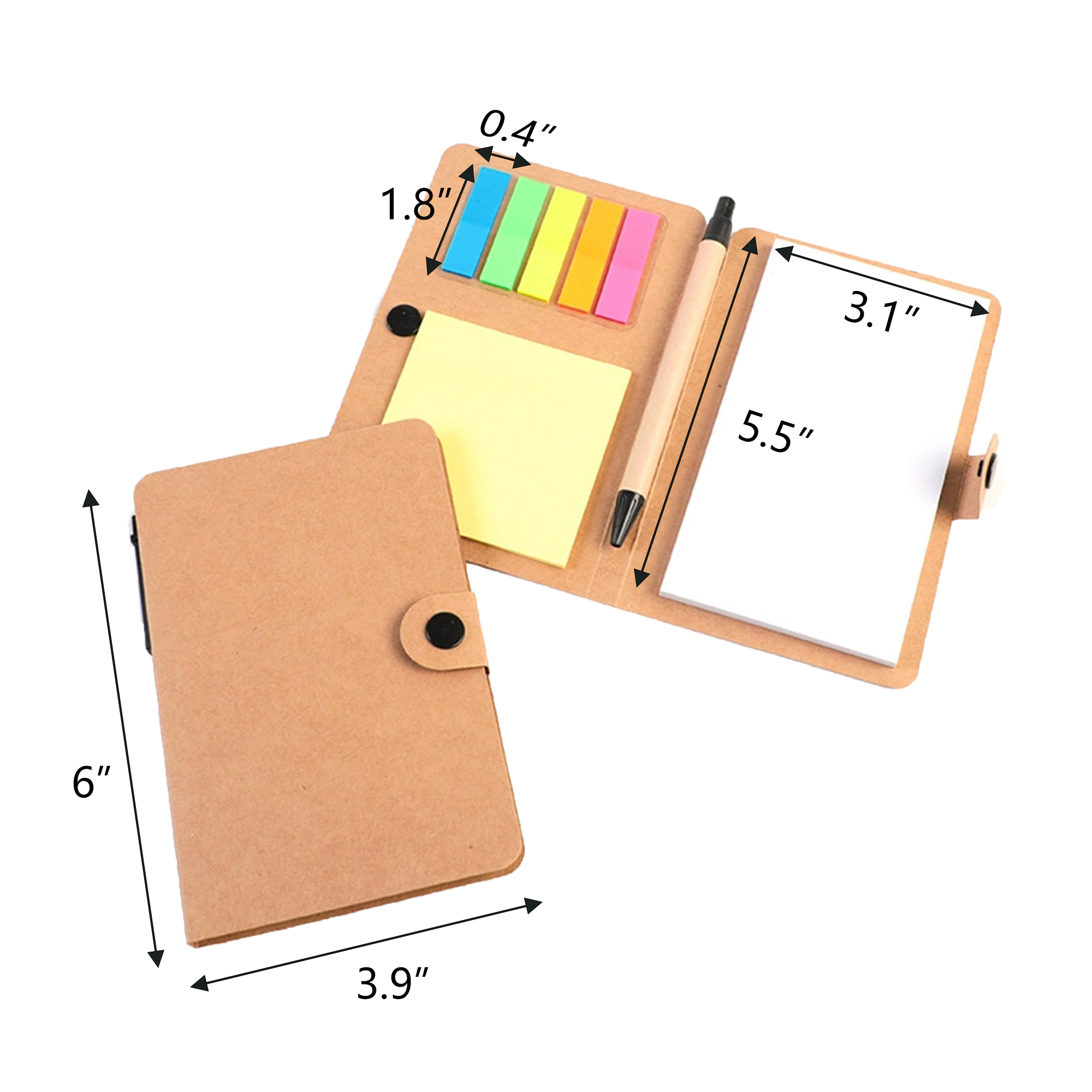 Portable Button Type Memo Pad Combo 6