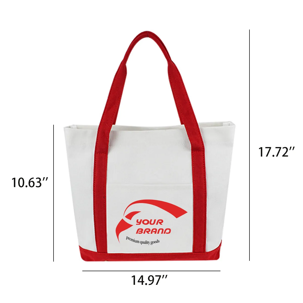 Canvas Shopping Shoulder Reusable Grocery Tote Bag, custom tote bag with logo imprint 4
