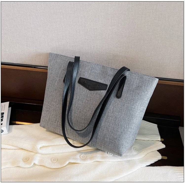 Canvas Large Capacity Tote Bag, custom tote bag with logo imprint 2