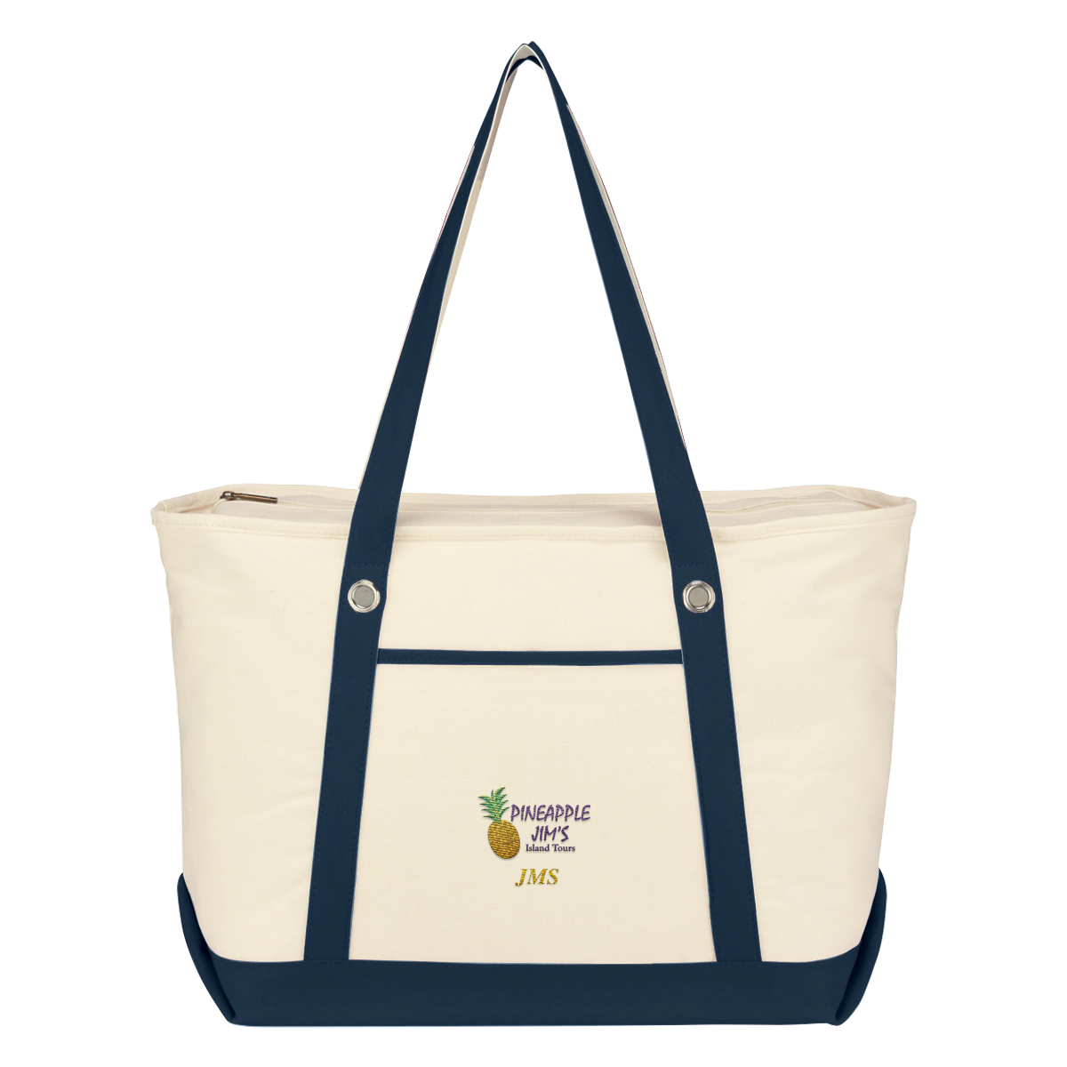 Large 12 Oz. Cotton Canvas Sailing Tote Bag 13