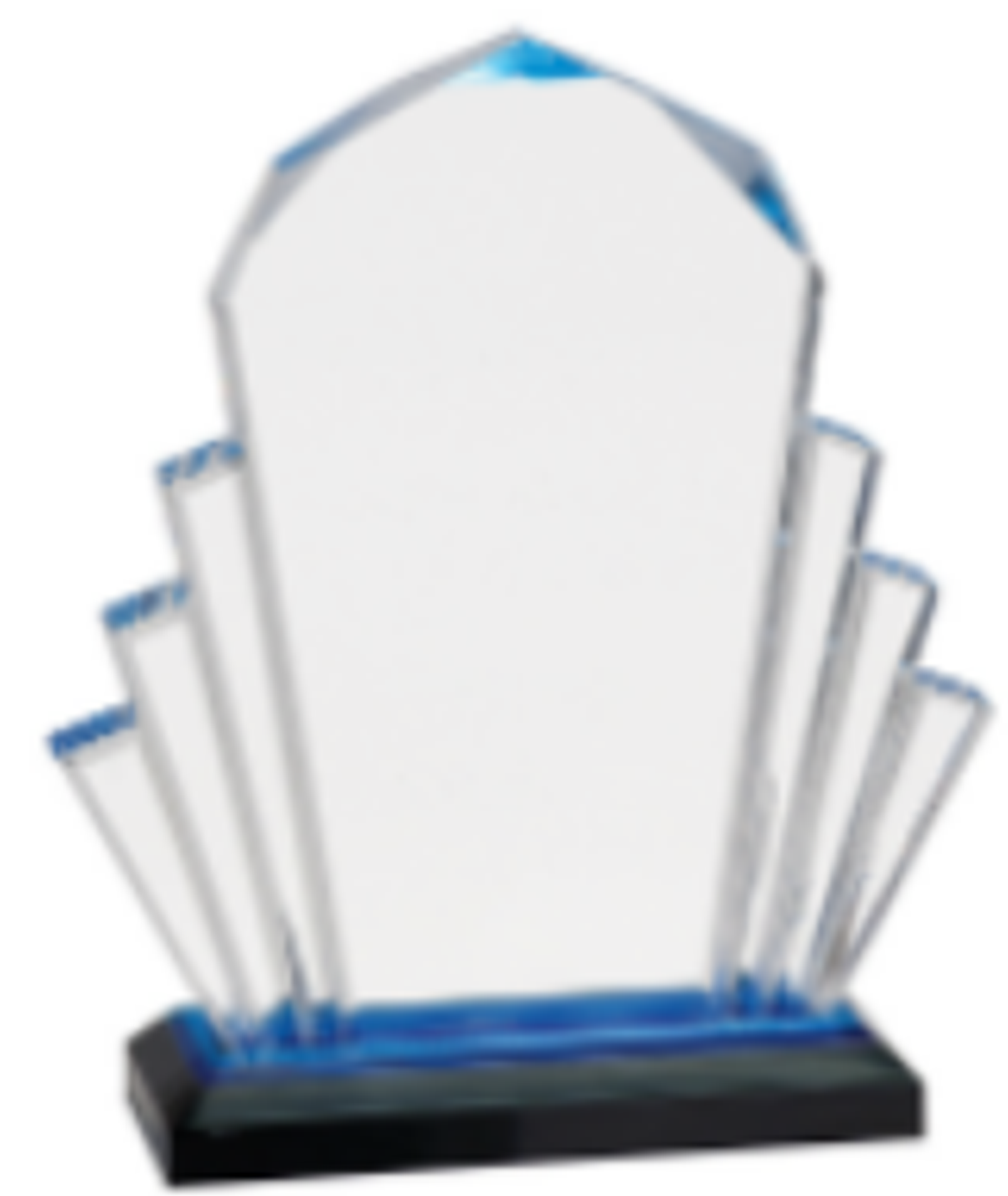 6X9 Blue Faceted Impress Acrylic Award