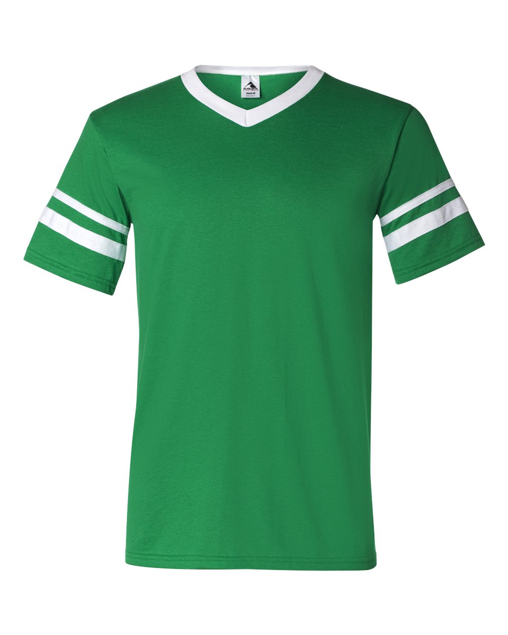 V-Neck Jersey with Striped Sleeves - 360 123