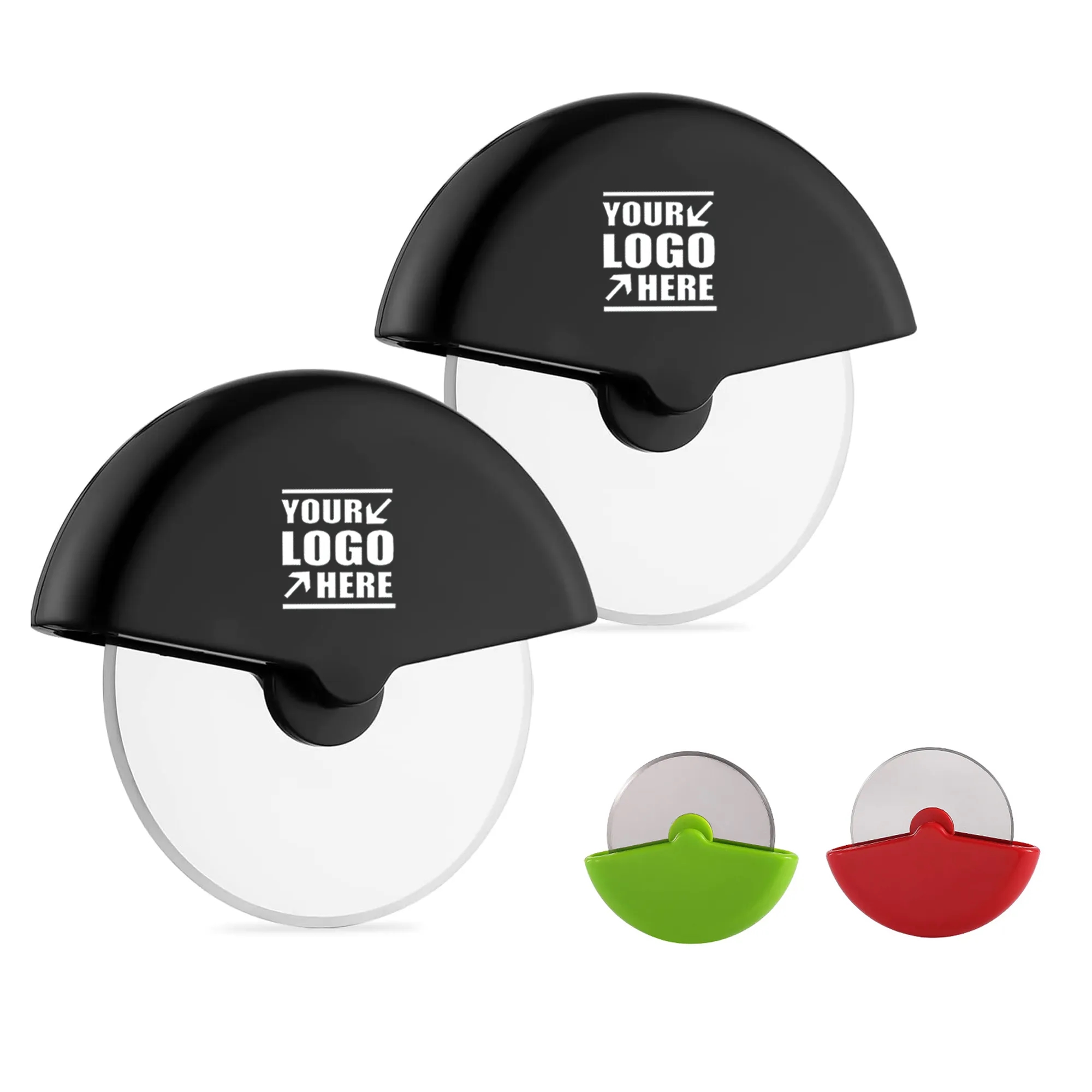Stainless Steel Pizza Wheel Cutter With Protective Blade Gua 3