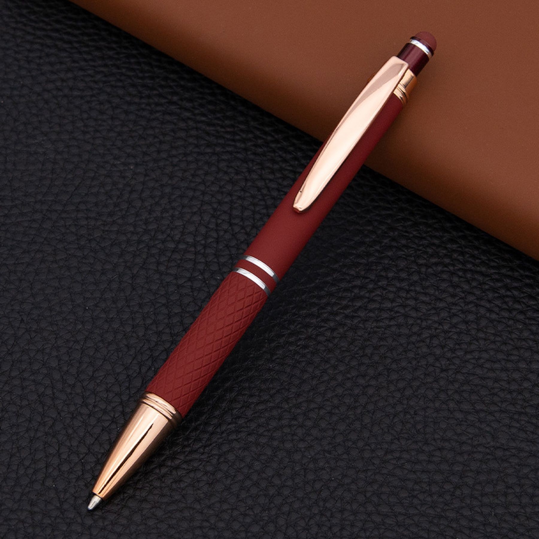 Soft Touch Diamond Stylus Pen With Rose Gold Trim 2