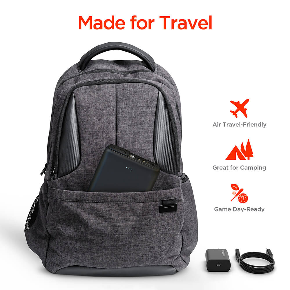 24 000mAh | Power Brick Laptop Power Bank with 65W USB-C PD and AC Outlet