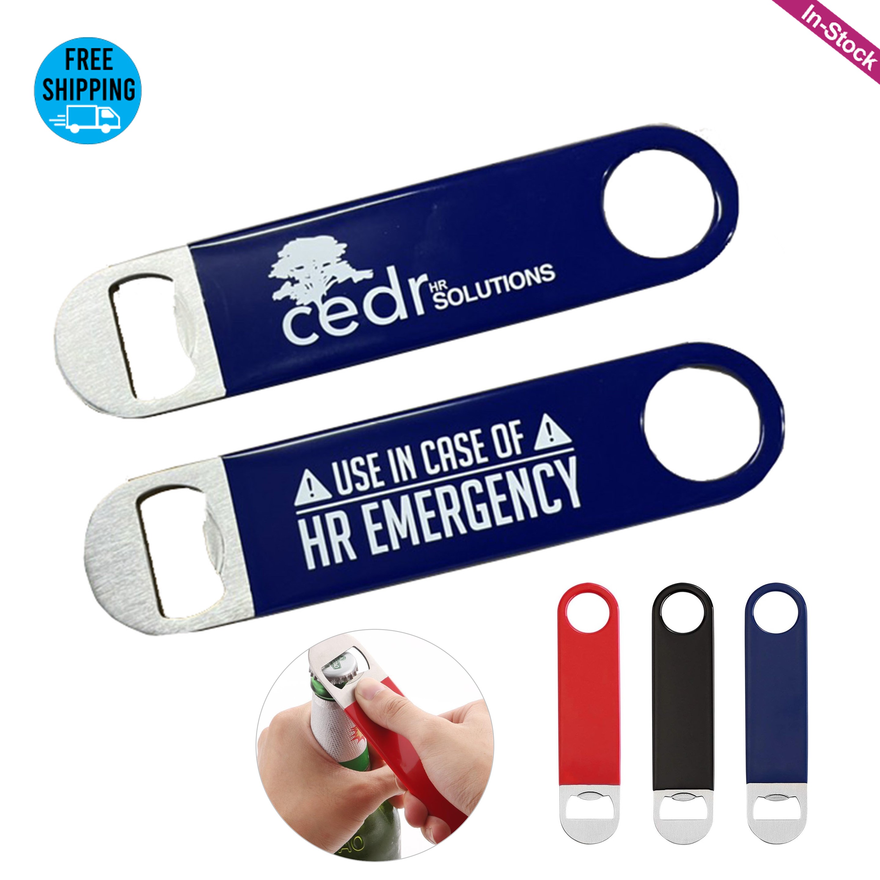 Heavy Duty Stainless Steel Vinyl Bottle Opener 2