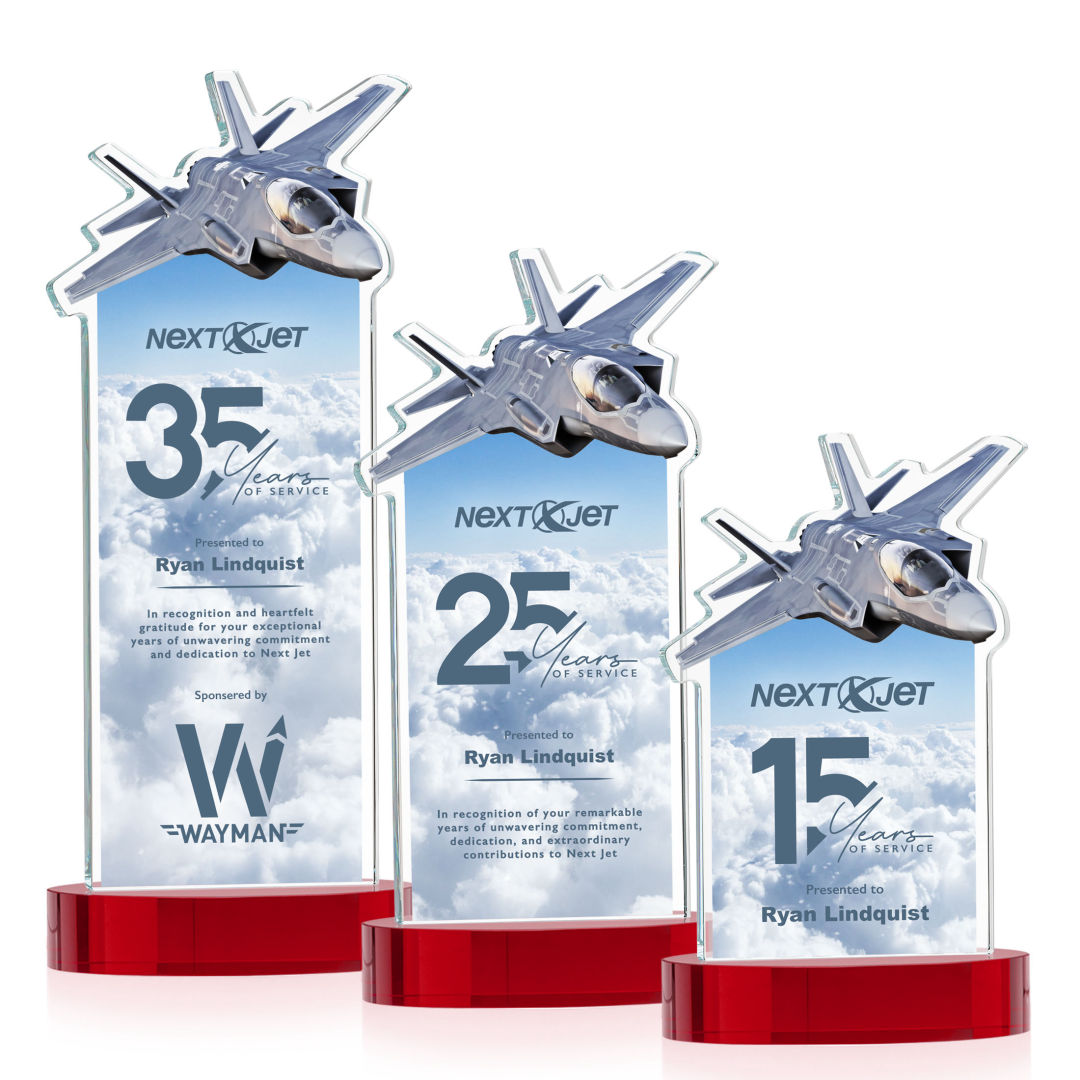 Top Gun VividPrint™ Award on Alberton Base - Red