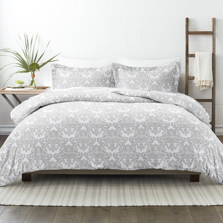 Duvet Cover Sets - Romantic Gray King 3 Piece 1