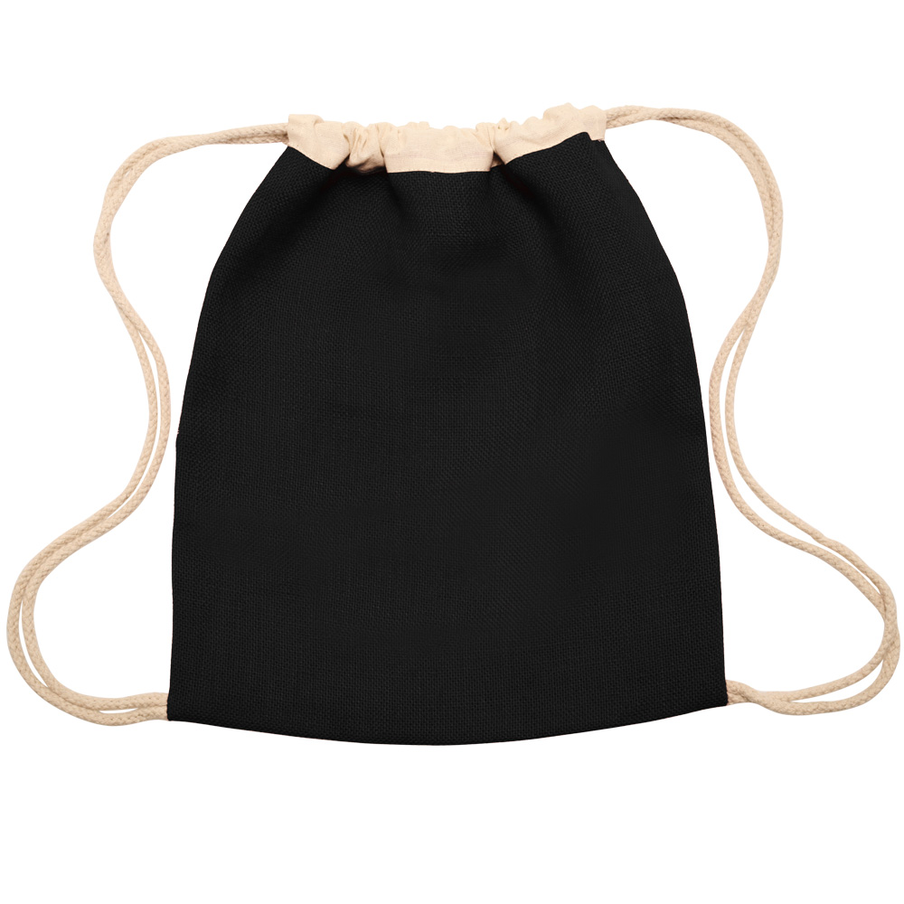 Jute Drawstring Backpack Bag - 14" W x 16" H 4