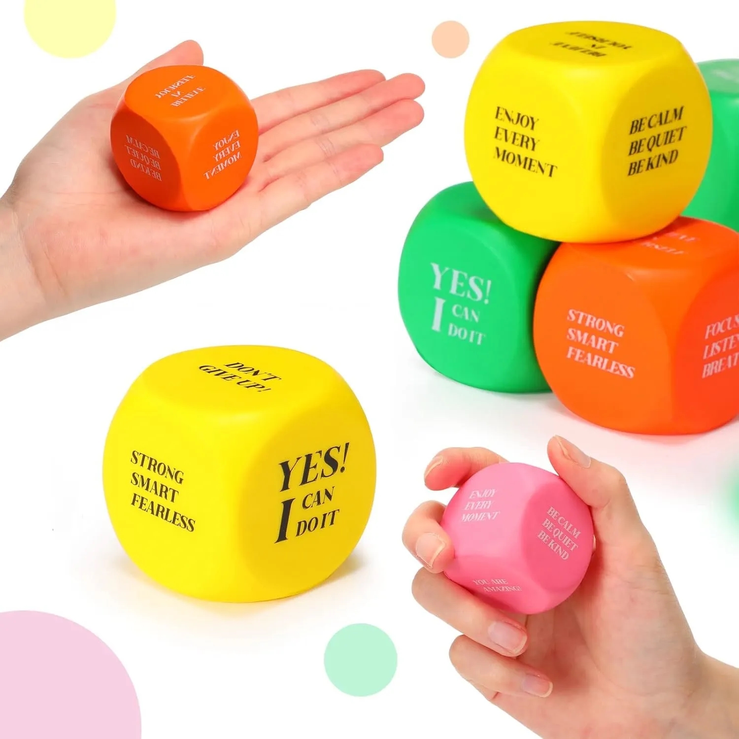 Stress Relief Cube Foam Dice 3