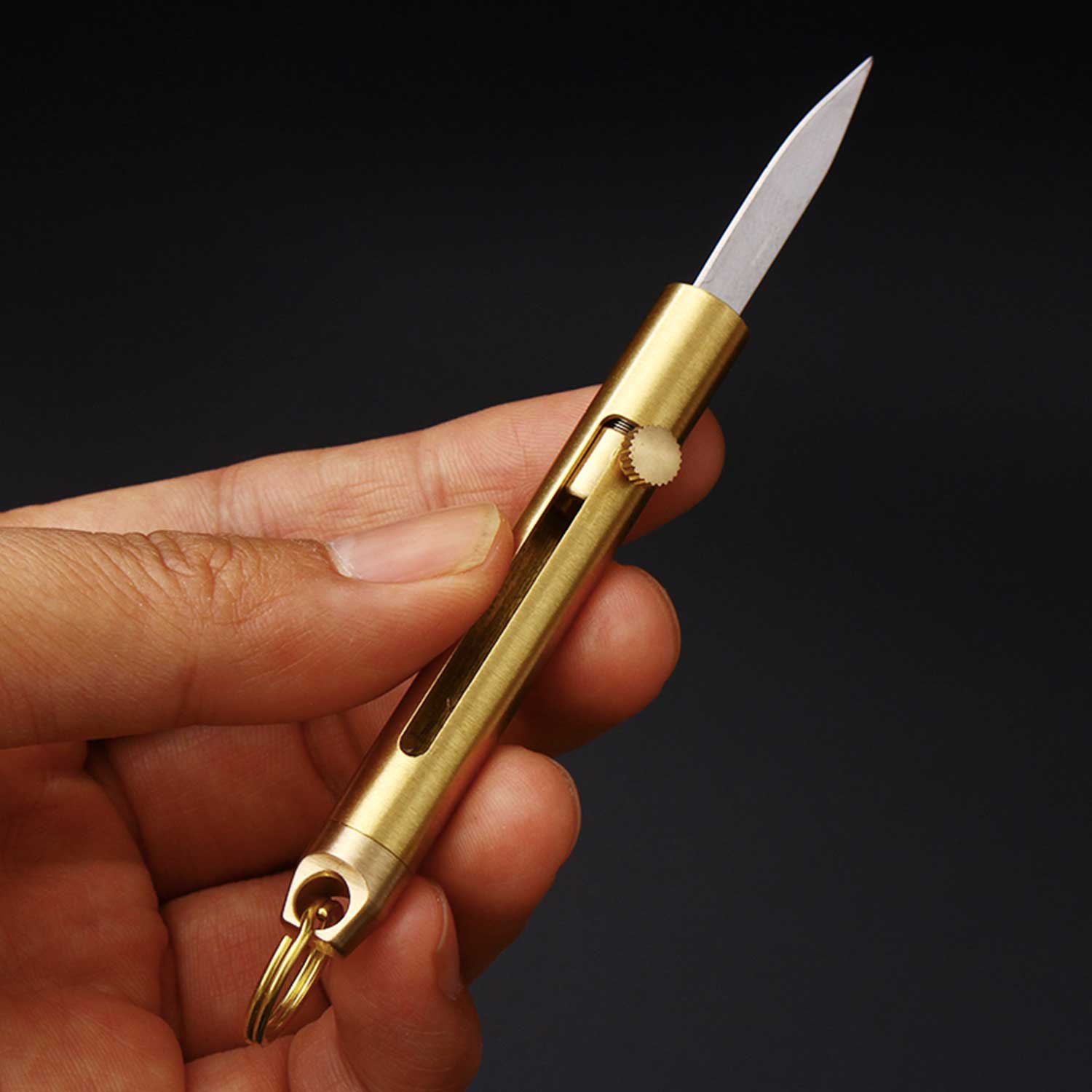 Brass Mini Folding Multifunctional Keychain Tool Knife 2