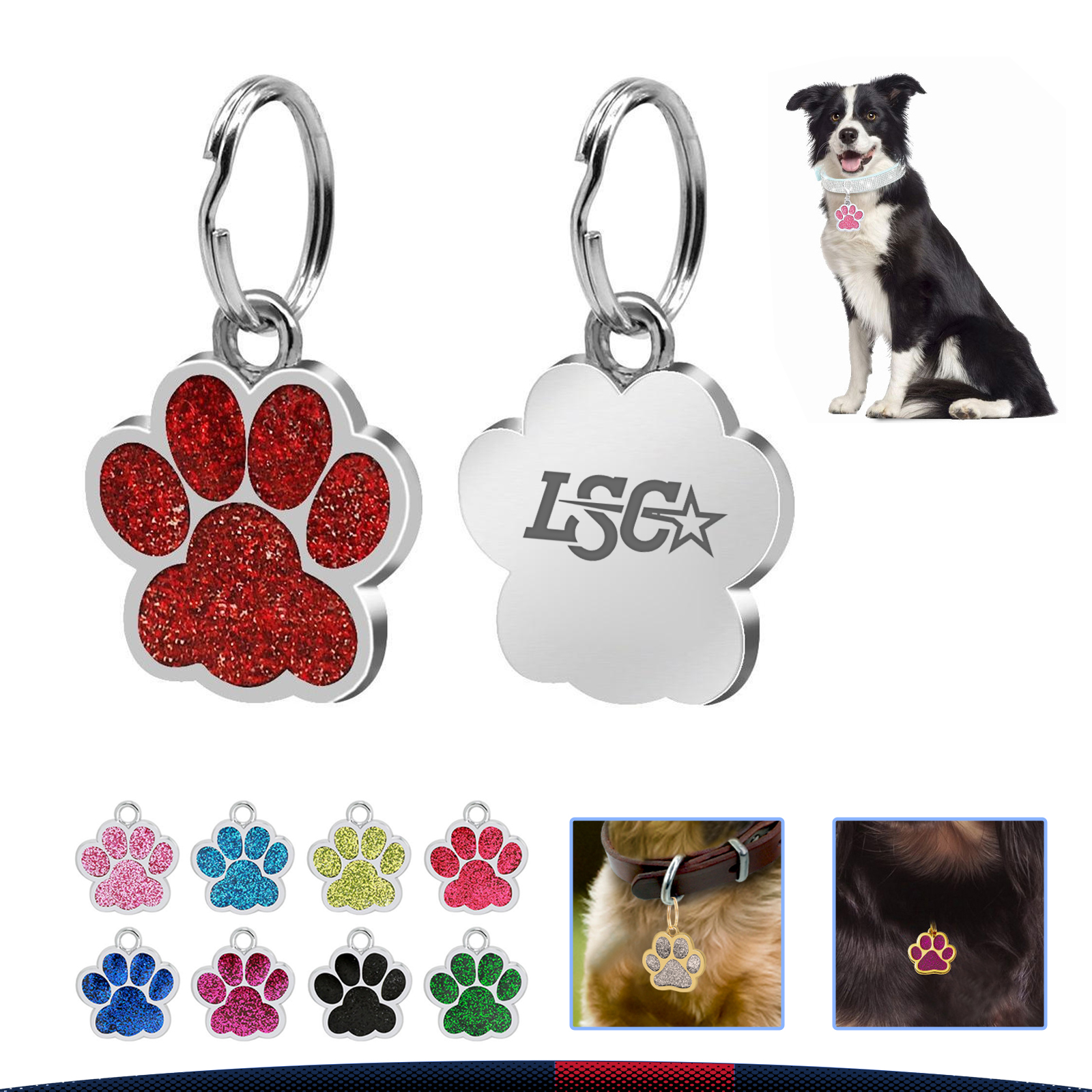 Rhinestone Pet Tag 5