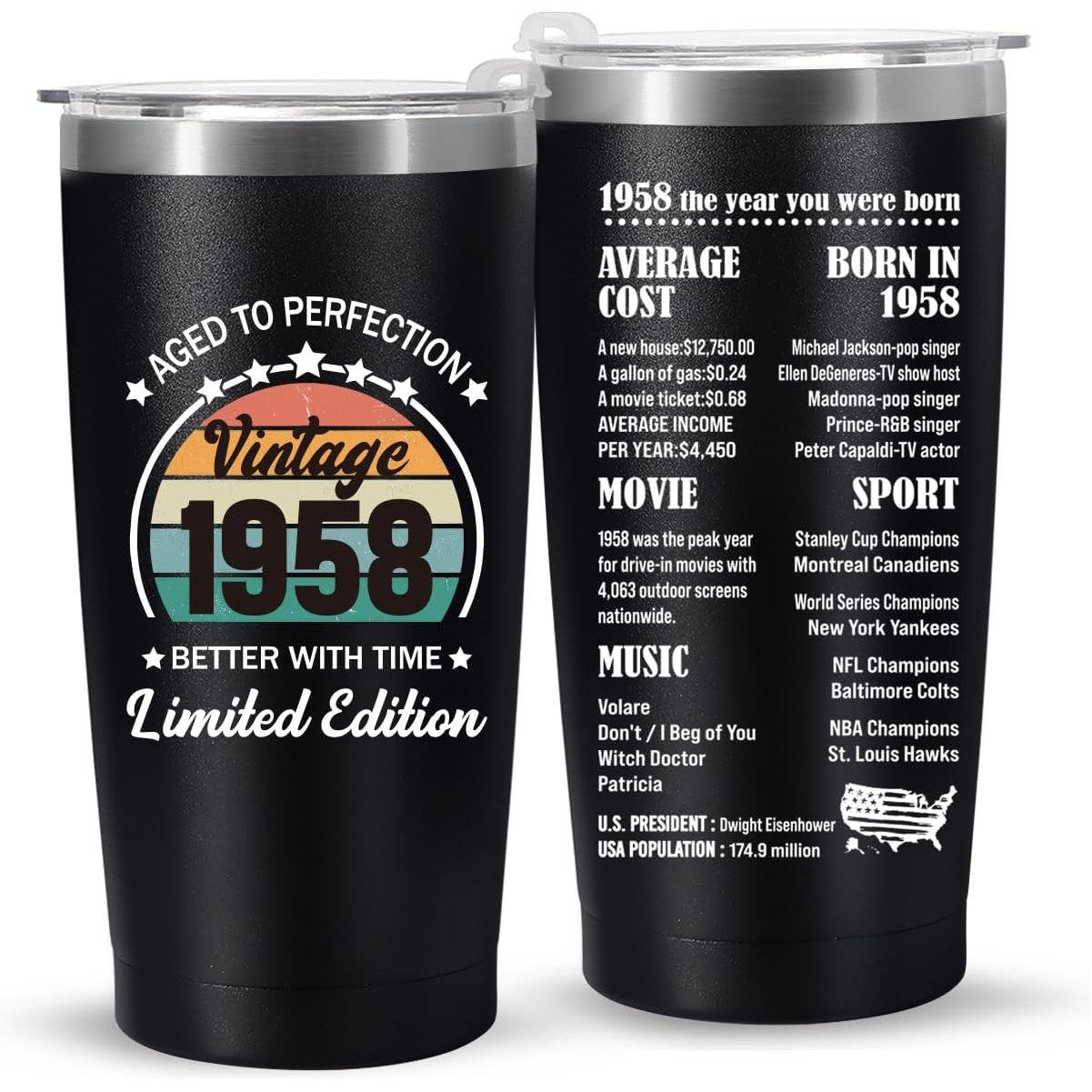Insulated Travel Tumblers 20 Oz Stainless Steel Tumbler Cup with Lid and Straw Powder Coffee Mug 2