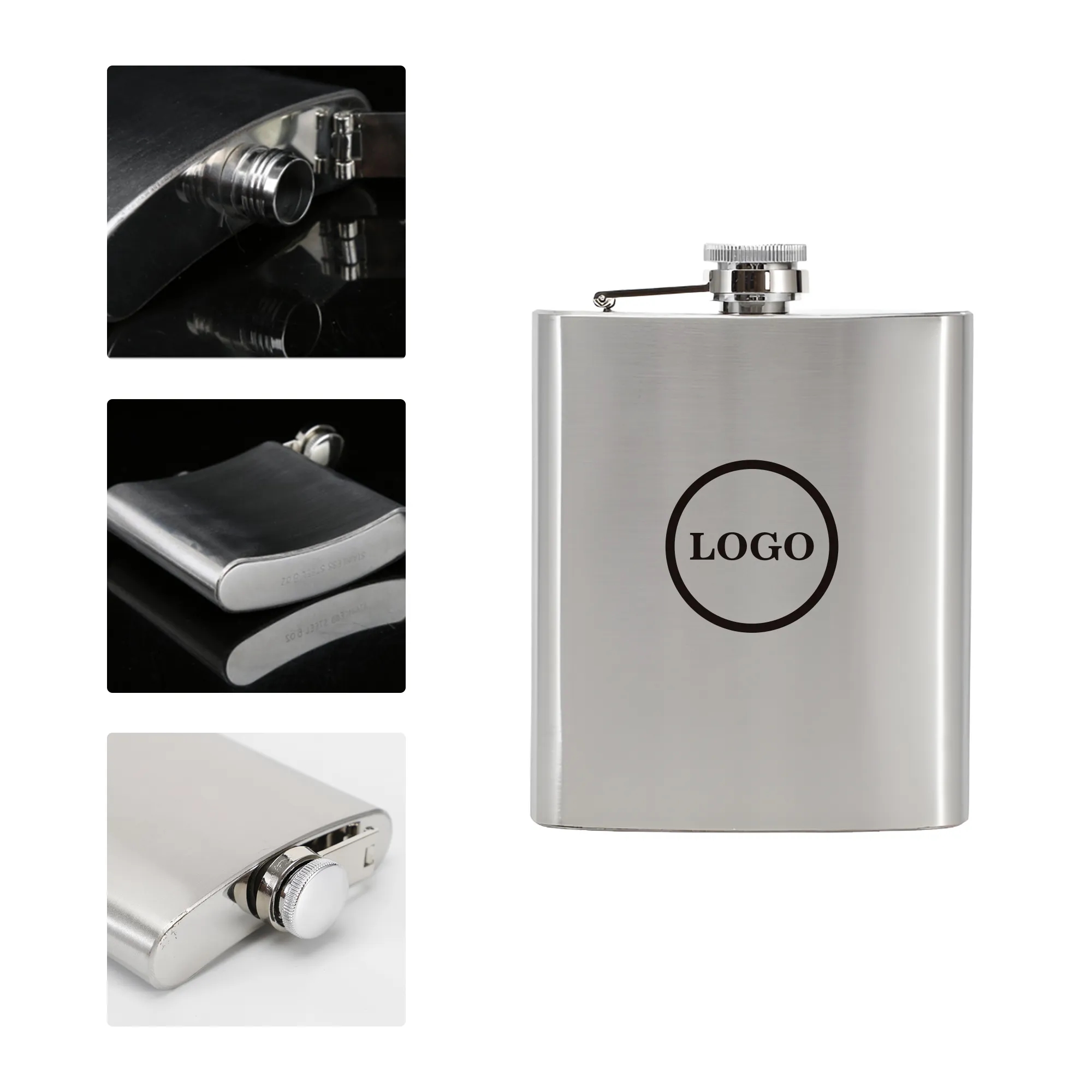 MOQ50 Portable Stainless Steel Flask 1