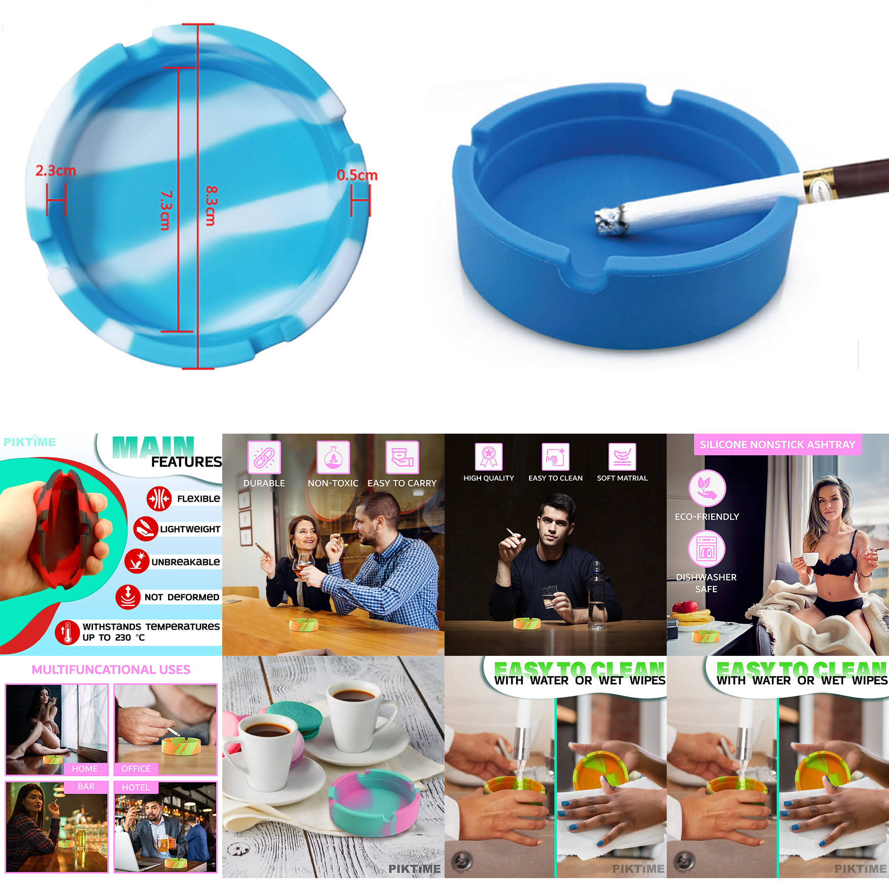 Silicone Ashtrays for Cigarettes 2