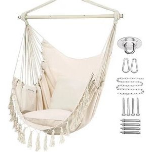 Home Macrame Hanging Hammock Chair 5