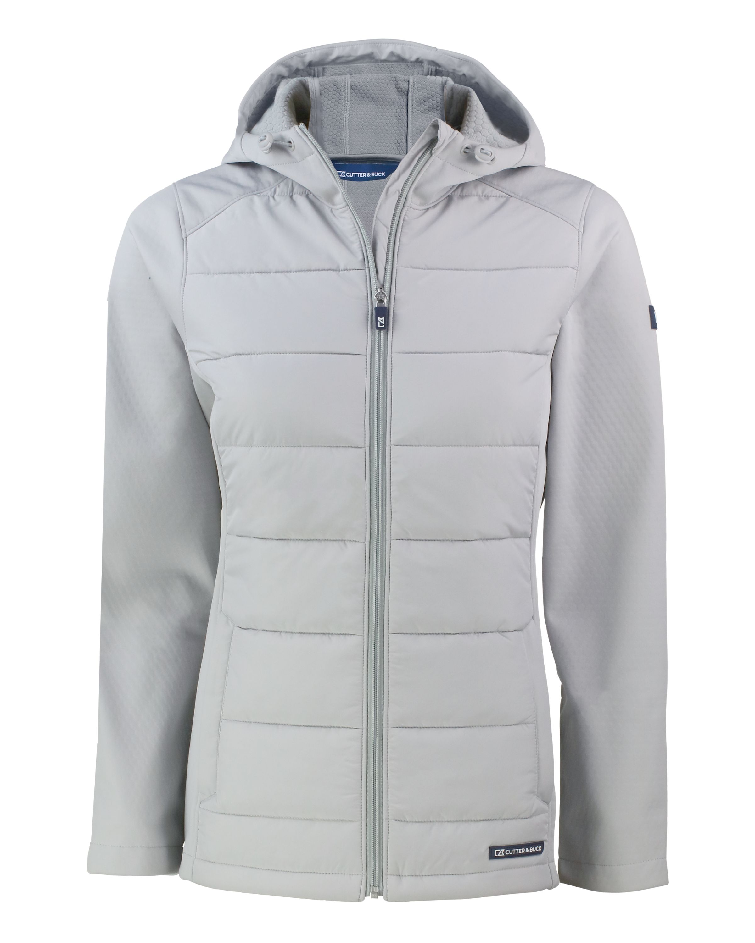 Cutter & Buck Evoke Recycled Honeycomb Fleece Womens Hybrid Full Zip Jacket 26