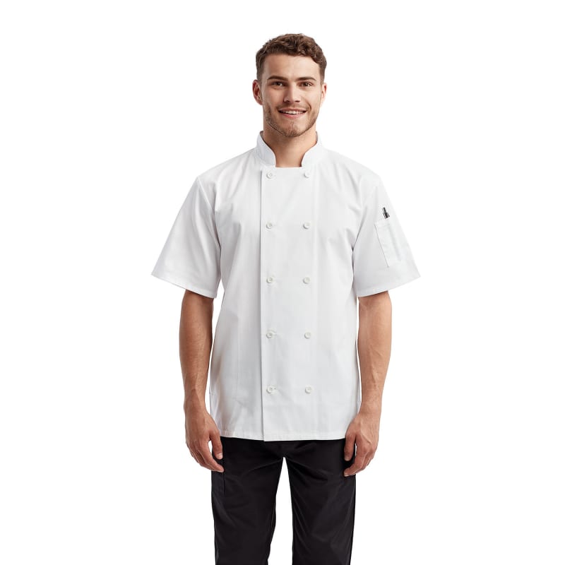 Artisan Collection By Reprime Unisex Short-Sleeve Recycled Chef's Coat 7