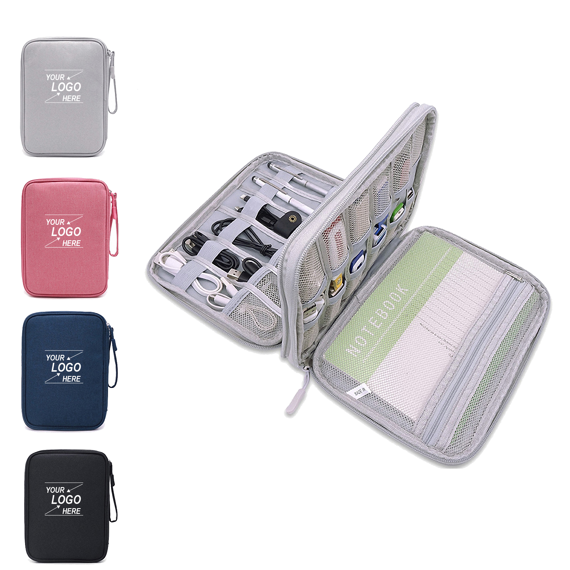 Double Layer Electronics Travel Organizer 6