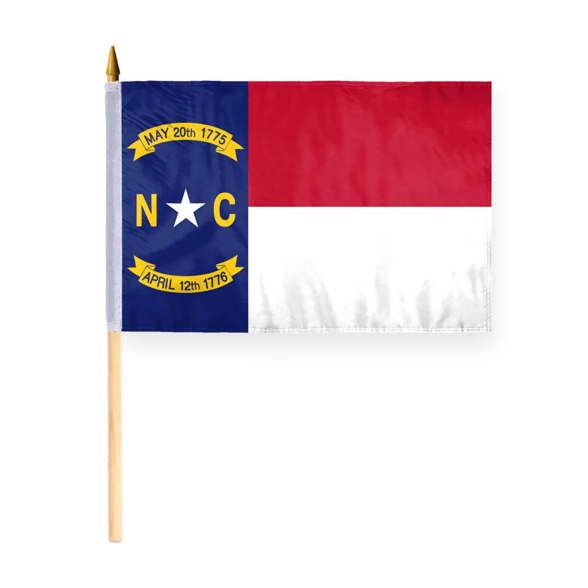 4"x6" & 12"x18'' North Carolina ePoly Printed Stick Flags 2