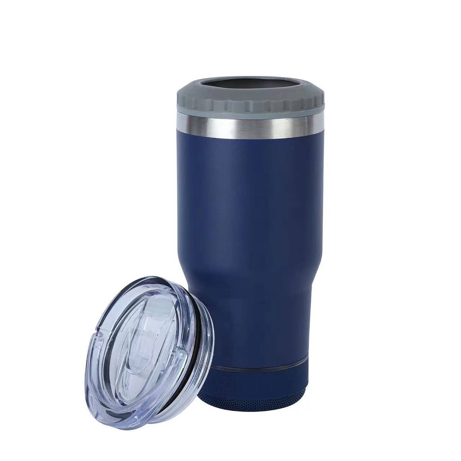 14oz Smart Stainless Steel Travel Mug with Bluetooth Speaker 4