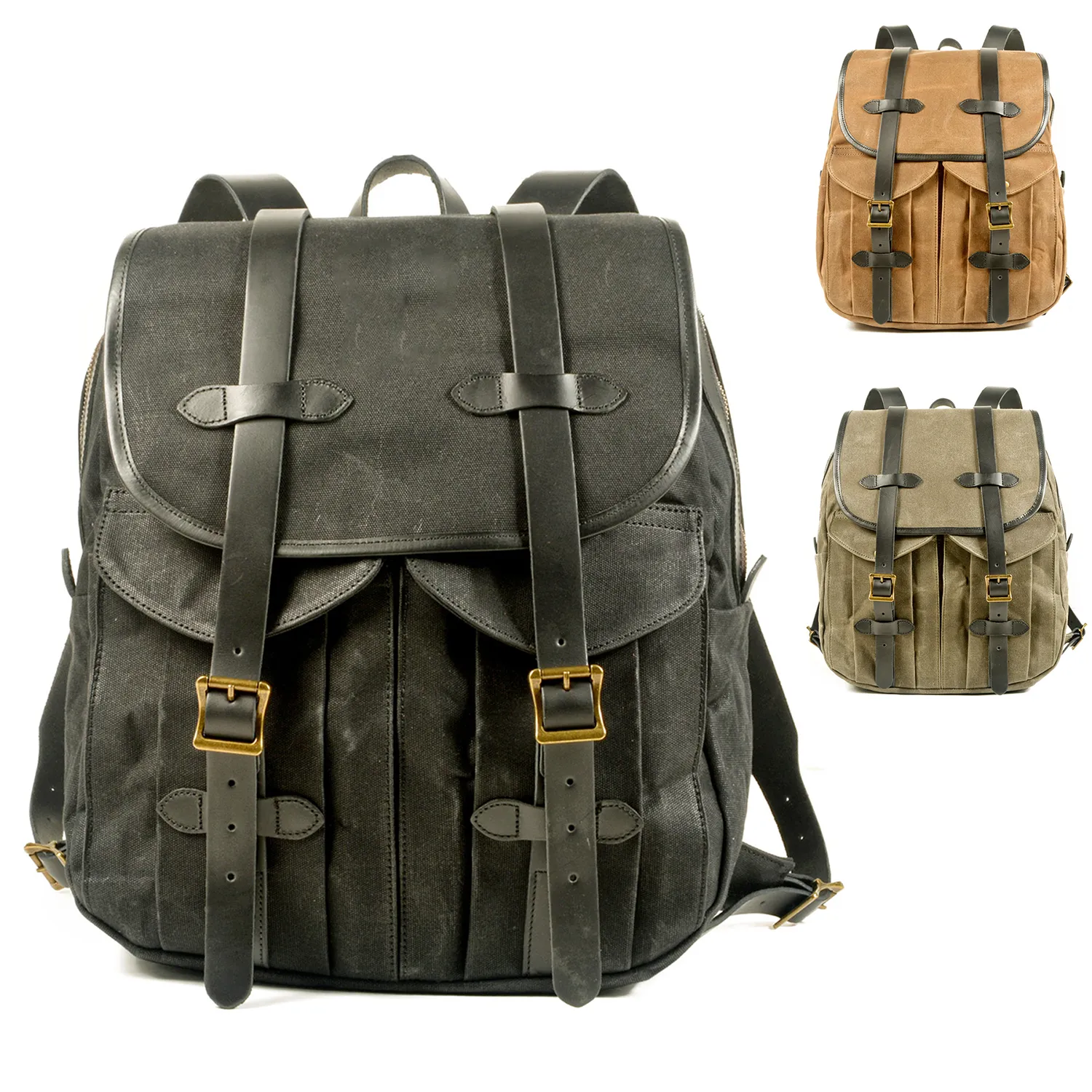 Hiking Backpack Oil Wax Canvas Men and Women 5