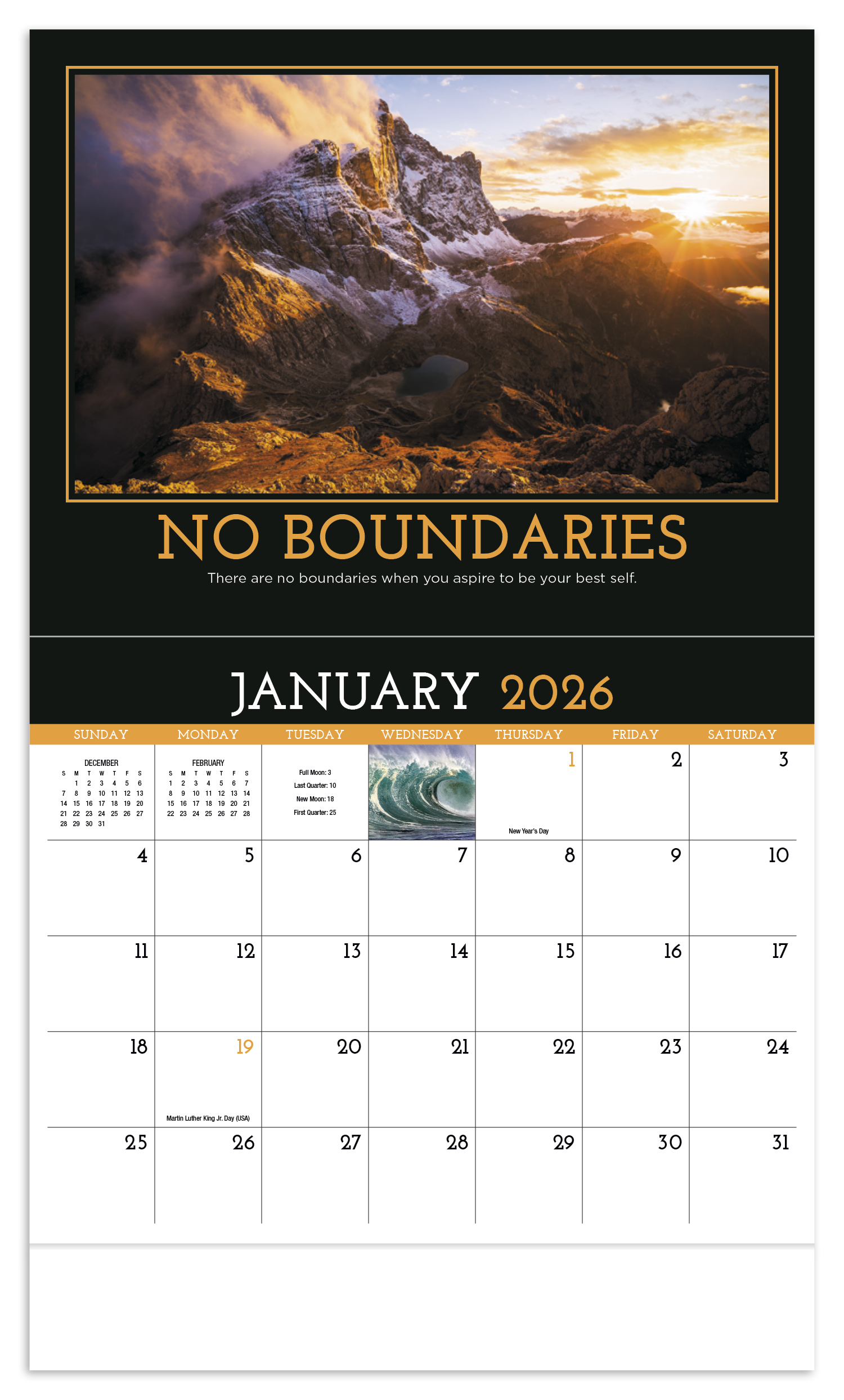 HotLine® Products Motivation Appointment Calendar (Motivational Quotes) - Stapled 12