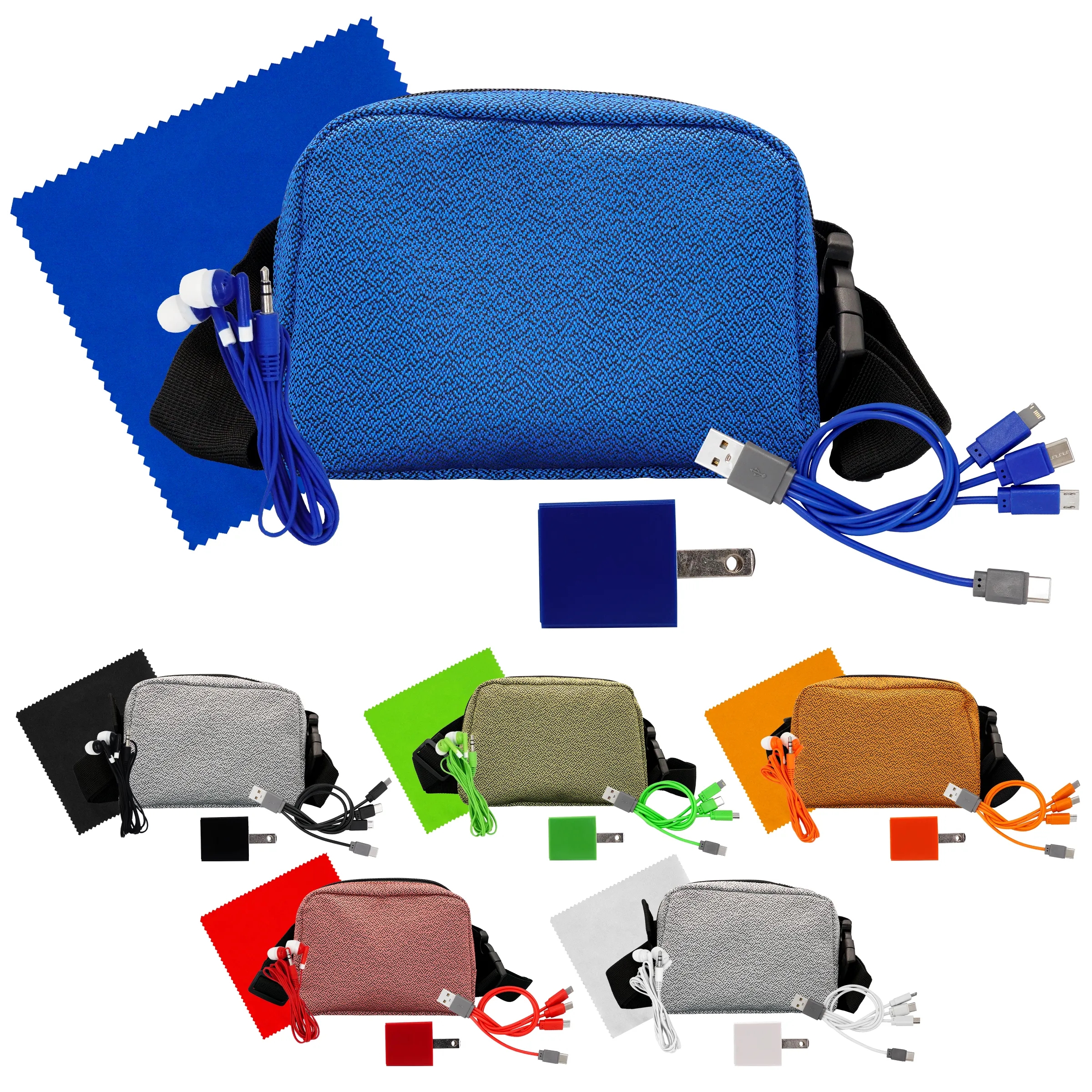 Speck Wall, Cable, Earbud and Cloth Fanny Pack Set 17