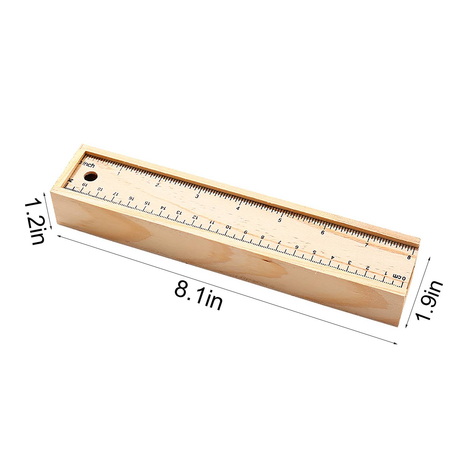Wooden Pencil Box w/ Ruler 4