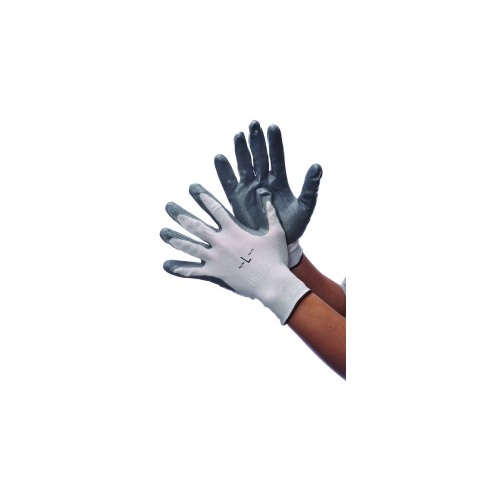 Nitrile Coated Gloves - Gray Medium 1