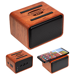 Mahogany Wireless Speaker with Wireless Charger 11
