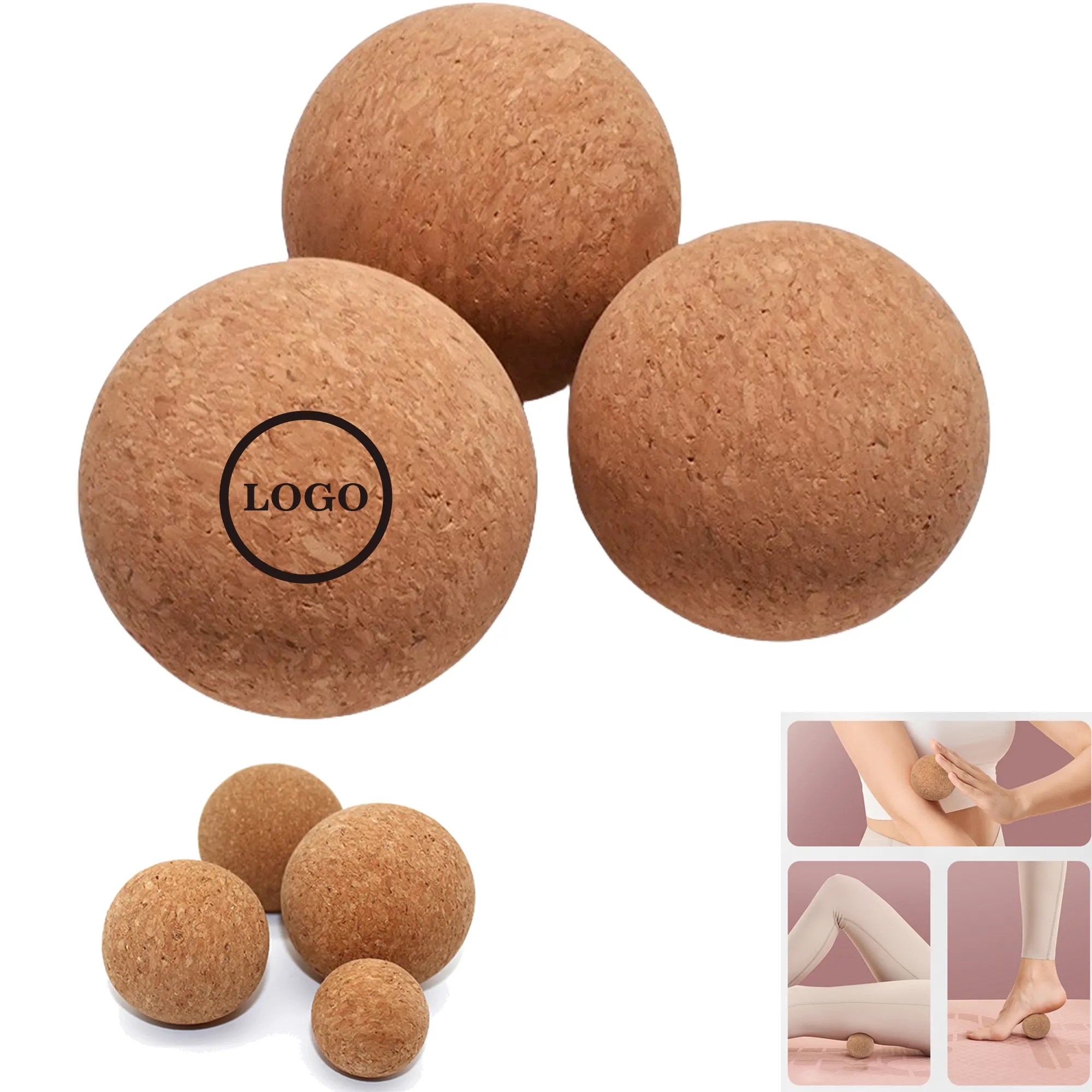 Custom Yoga Cork Massage Lacrosse Balls 1