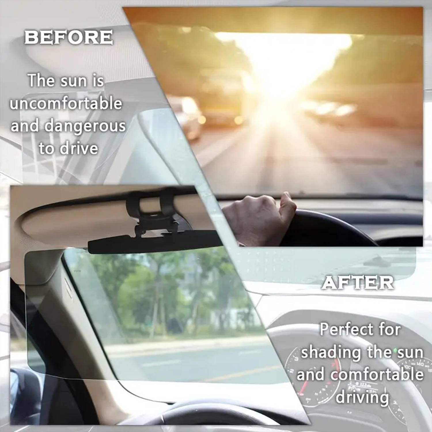 Car Anti-Glare Clip-on Sunshade 3