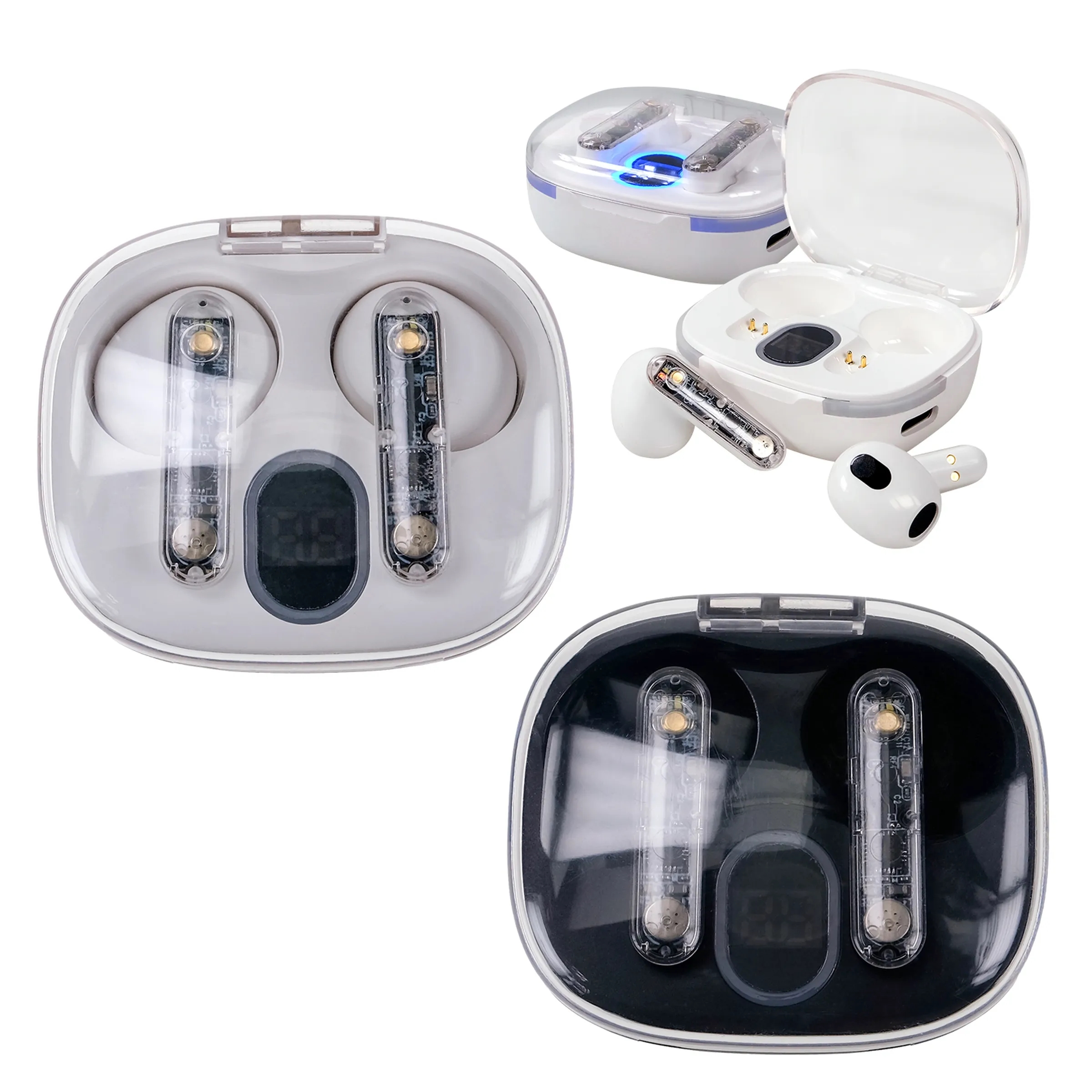 Light Up Display Bluetooth Earbuds 9