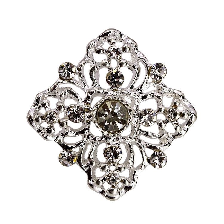 Silver crystal Wedding brooch bouquet set(12pcs) 3