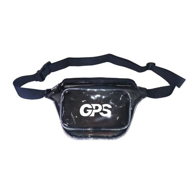 2 Zipper Pockets Clear PVC Fanny Pack 4
