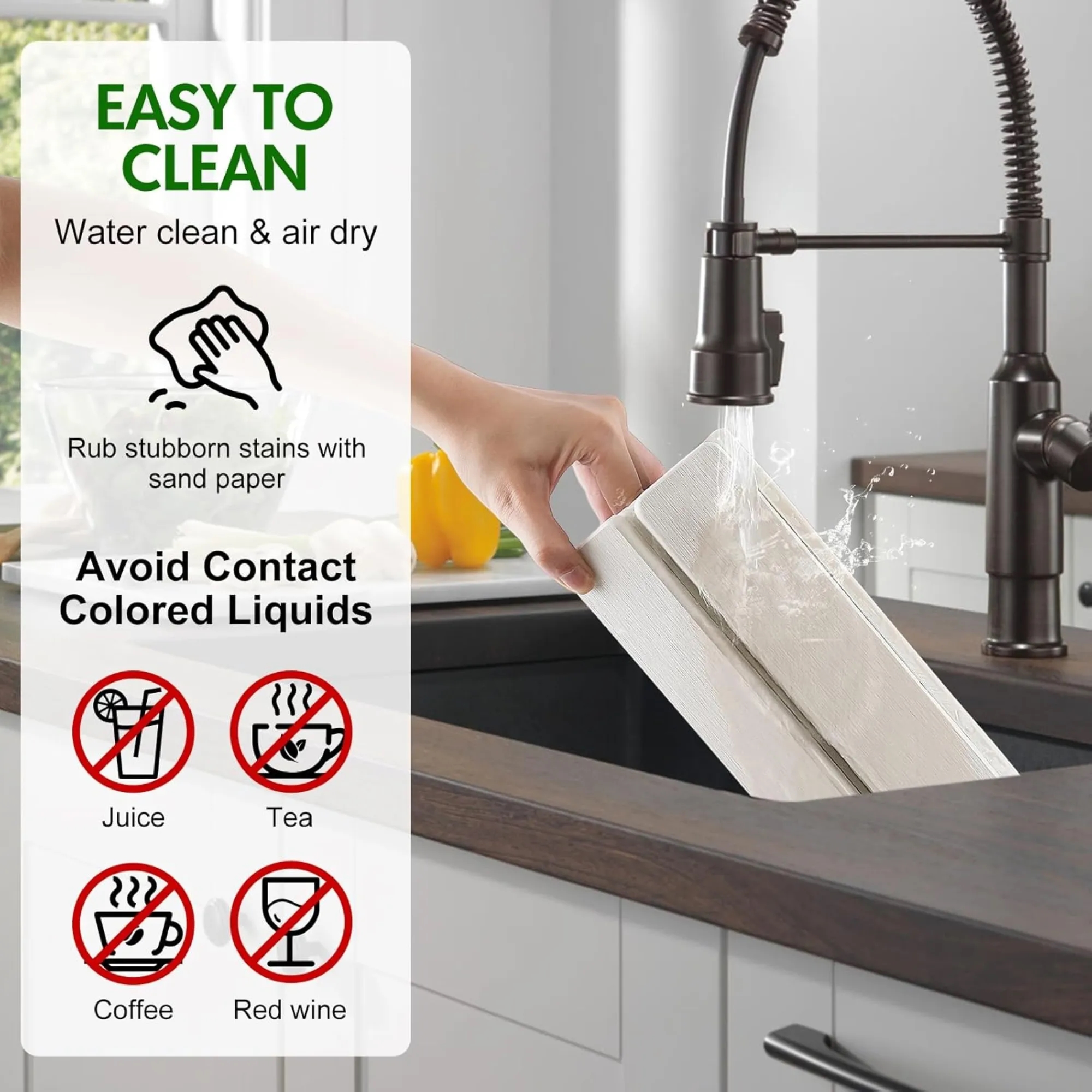 Foldable Kitchen Counter Stone Tableware Drying Mat 2