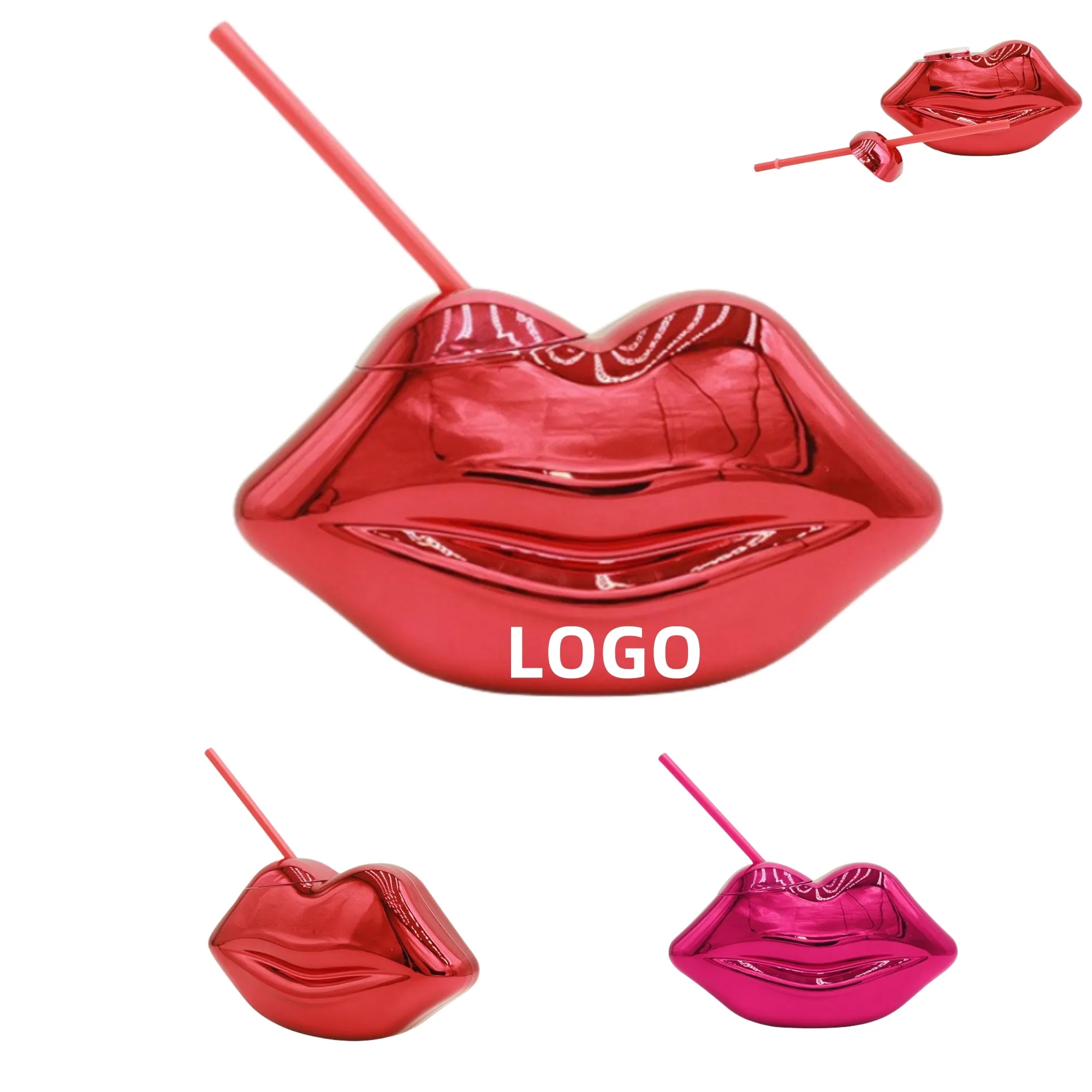 24oz Creative Electroplated Lip Straw Cup 4